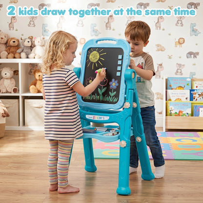 Kids Art Easel with Adjustable Height & 22 AccessoriesArt EaselTorqelo.com