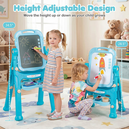 Kids Art Easel with Adjustable Height & 22 AccessoriesArt EaselTorqelo.com
