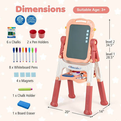 Kids Art Easel with Adjustable Height & 22 AccessoriesArt EaselTorqelo.com