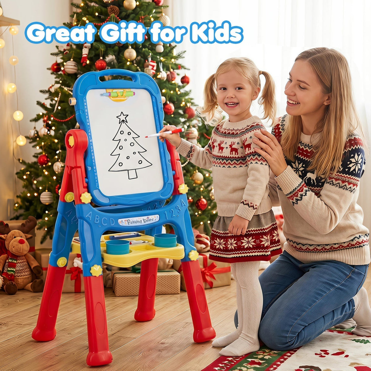 Kids Art Easel with Adjustable Height & 22 AccessoriesArt EaselTorqelo.com