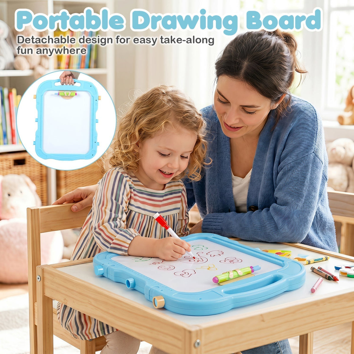 Kids Art Easel with Adjustable Height & 22 AccessoriesArt EaselTorqelo.com