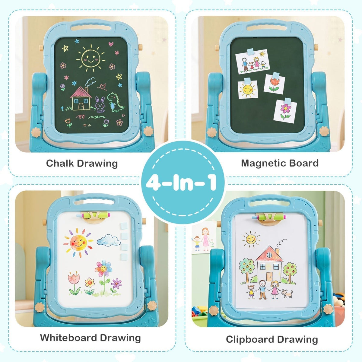 Kids Art Easel with Adjustable Height & 22 AccessoriesArt EaselTorqelo.com