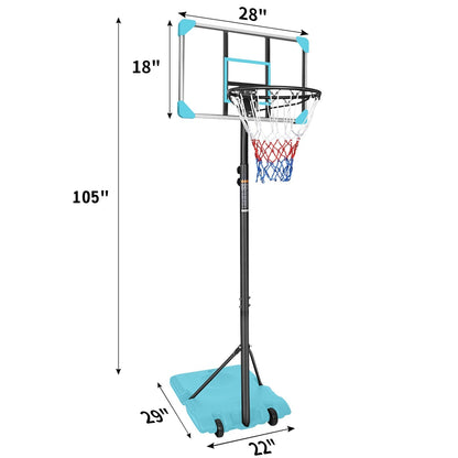 Kids Basketball Hoop Adjustable 5.6-7ft with WheelsBasketball HoopTorqelo.com
