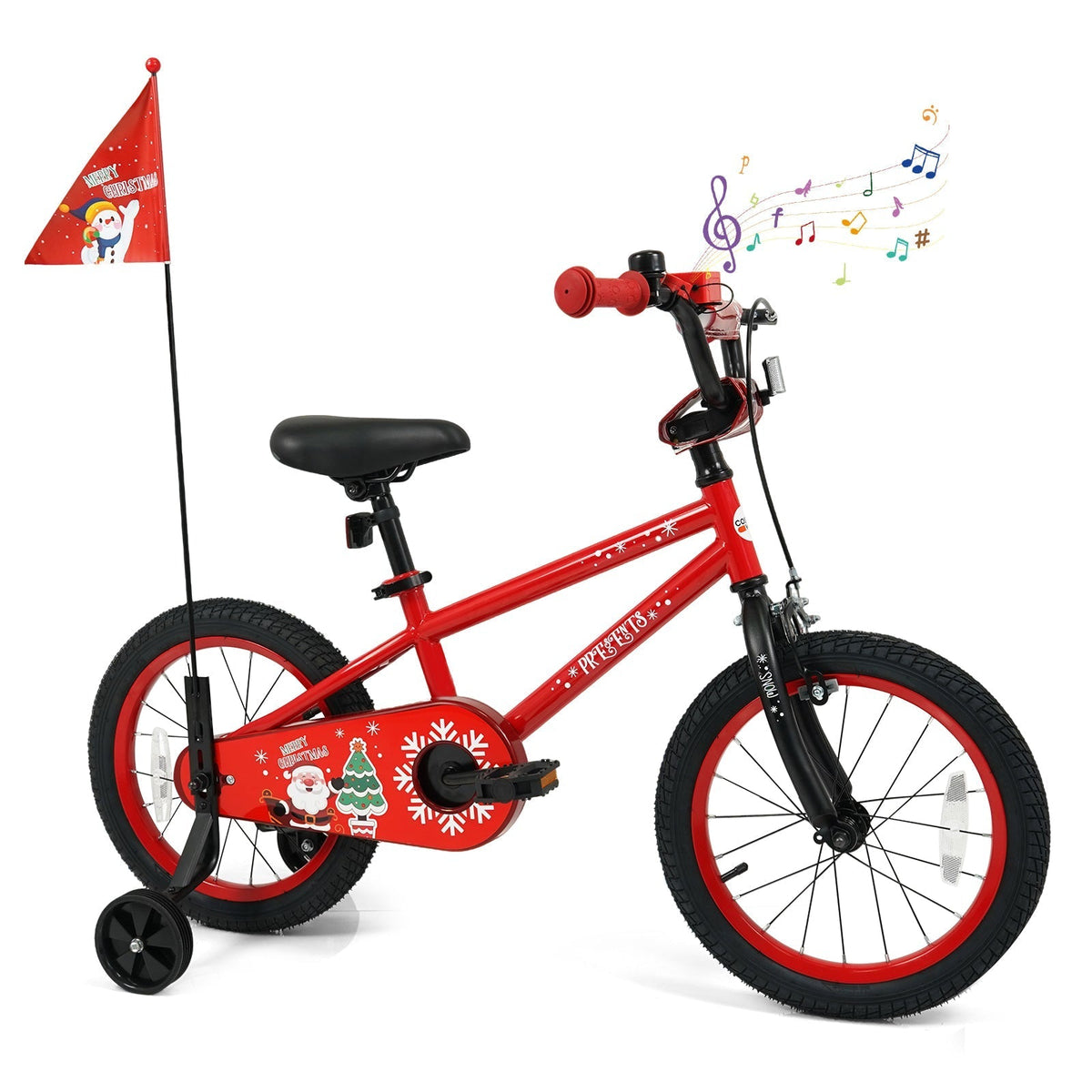 Kids Bike 12-18 Inch with Training Wheels & Christmas MusicKids BikeTorqelo.com