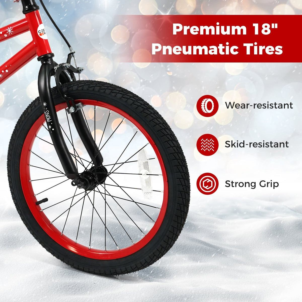 Kids Bike 12-18 Inch with Training Wheels & Christmas MusicKids BikeTorqelo.com
