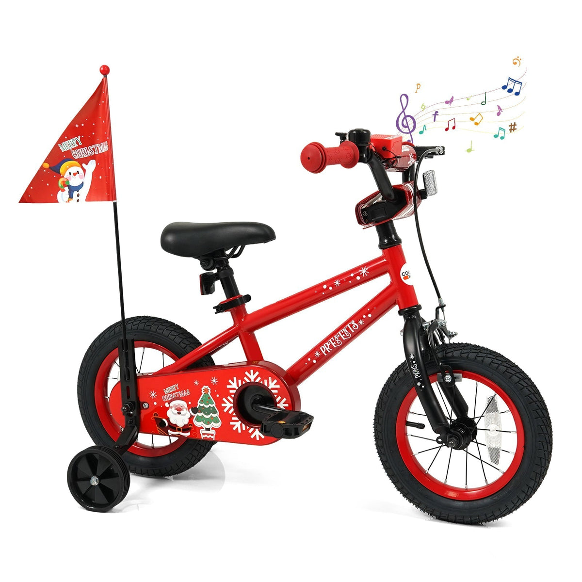 Kids Bike 12-18 Inch with Training Wheels & Christmas MusicKids BikeTorqelo.com