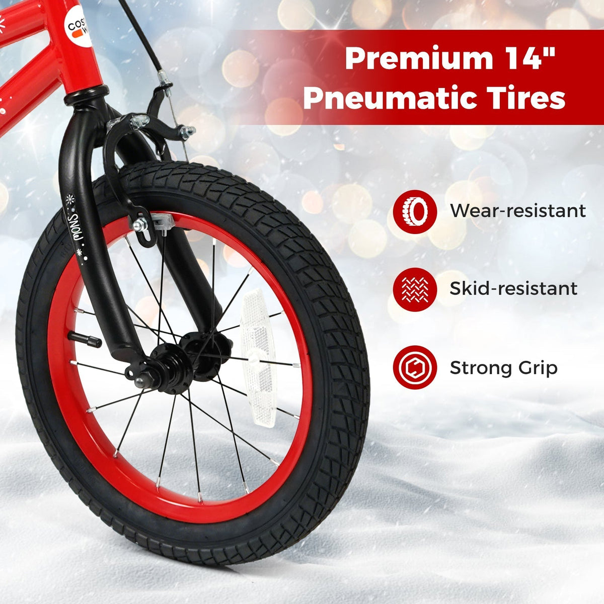 Kids Bike 12-18 Inch with Training Wheels & Christmas MusicKids BikeTorqelo.com
