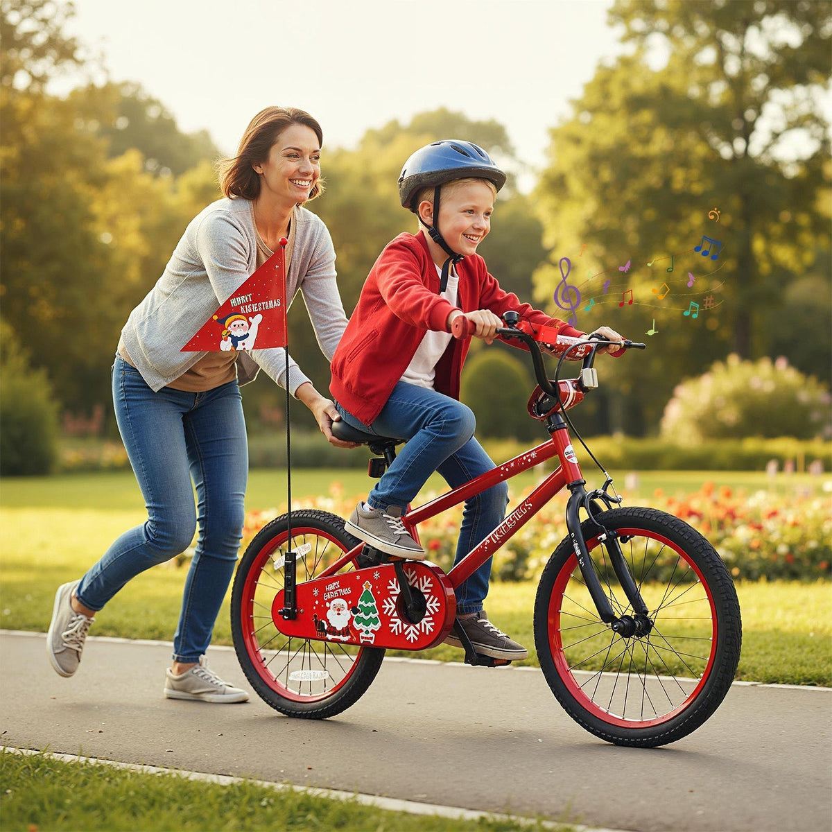 Kids Bike 12-18 Inch with Training Wheels & Christmas MusicKids BikeTorqelo.com