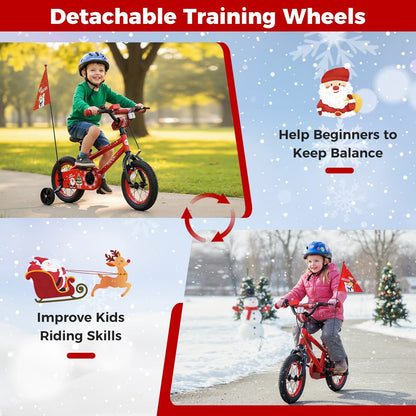 Kids Bike 12-18 Inch with Training Wheels & Christmas MusicKids BikeTorqelo.com