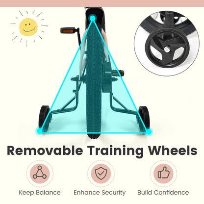 Kids Bike 12-18 Inch with Training Wheels - PinkKids BikeTorqelo.com