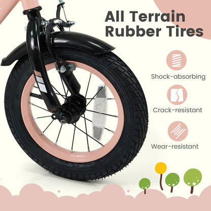 Kids Bike 12-18 Inch with Training Wheels - PinkKids BikeTorqelo.com