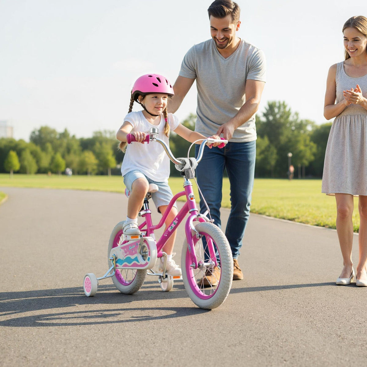 Kids Bike 12-18 Inch with Training Wheels - PinkKids BikeTorqelo.com