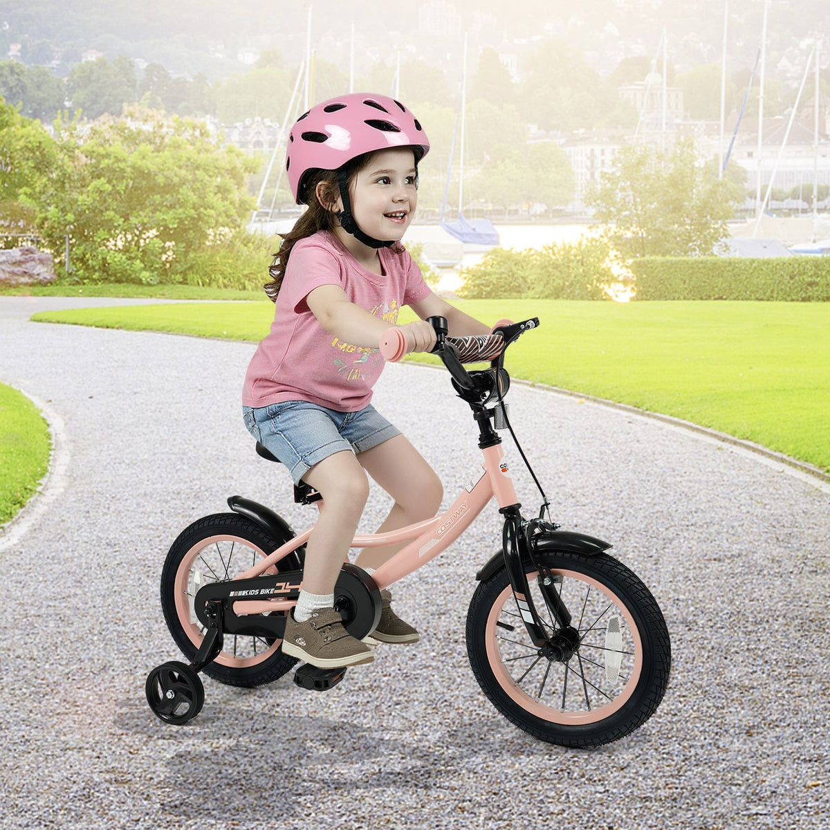 Kids Bike 12-18 Inch with Training Wheels - PinkKids BikeTorqelo.com