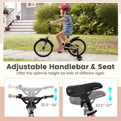 Kids Bike 12-18 Inch with Training Wheels - PinkKids BikeTorqelo.com