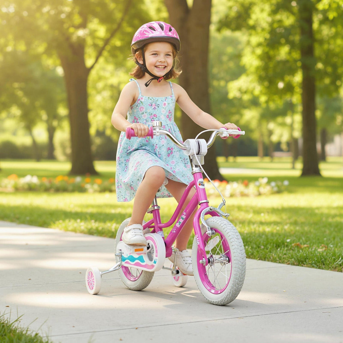 Kids Bike 12-18 Inch with Training Wheels - PinkKids BikeTorqelo.com