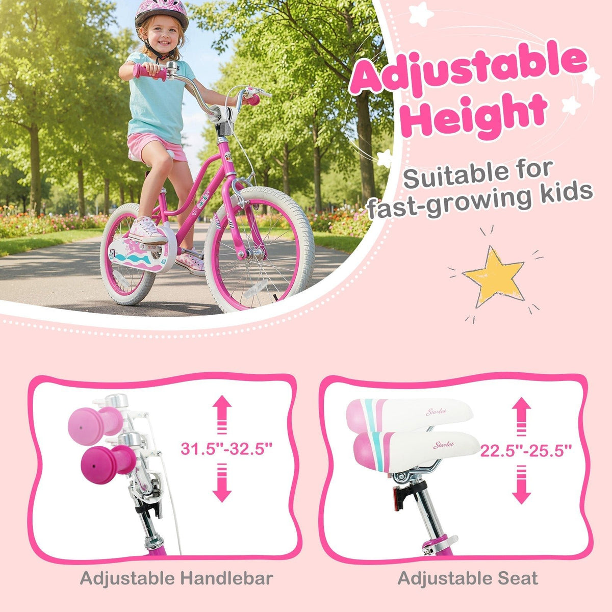 Kids Bike 12-18 Inch with Training Wheels - PinkKids BikeTorqelo.com