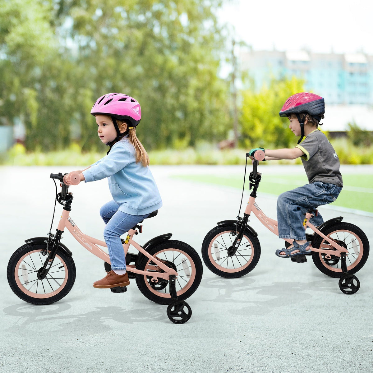 Kids Bike 12-18 Inch with Training Wheels - PinkKids BikeTorqelo.com