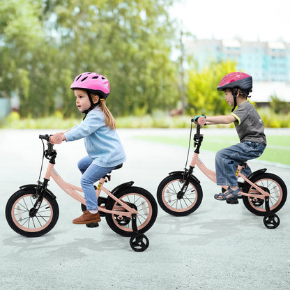 Kids Bike 12-18 Inch with Training Wheels - PinkKids BikeTorqelo.com