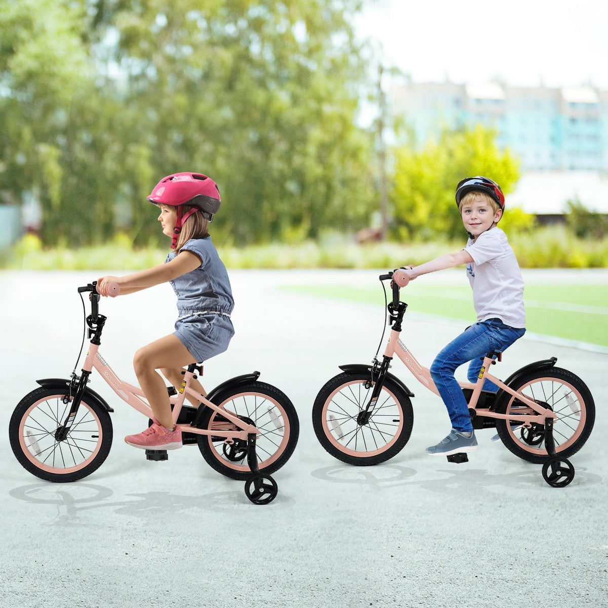 Kids Bike 12-18 Inch with Training Wheels - PinkKids BikeTorqelo.com