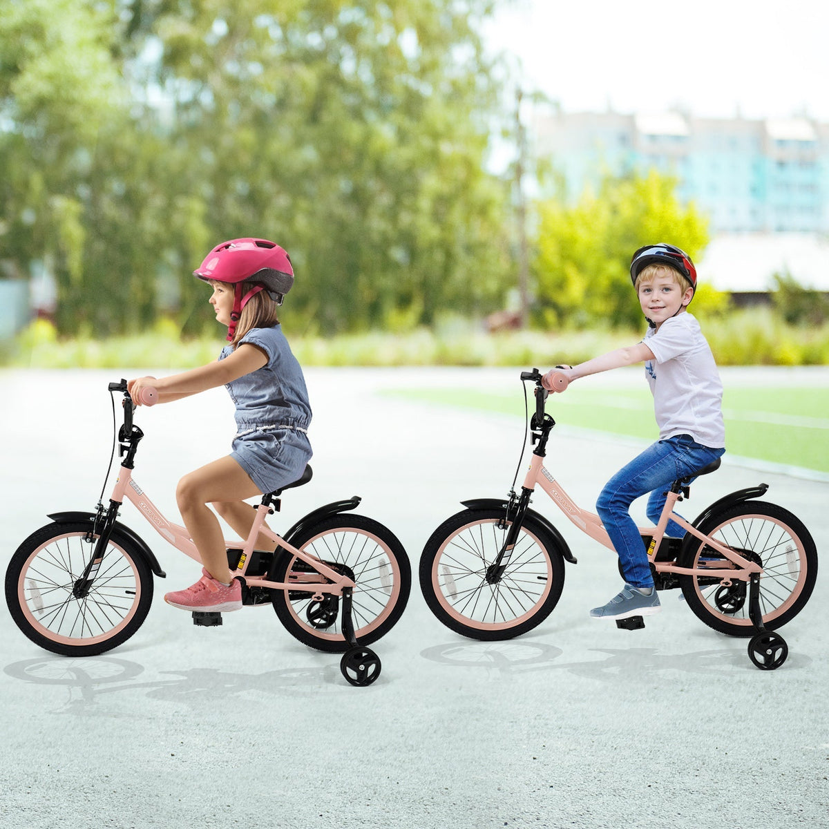 Kids Bike 12-18 Inch with Training Wheels - PinkKids BikeTorqelo.com