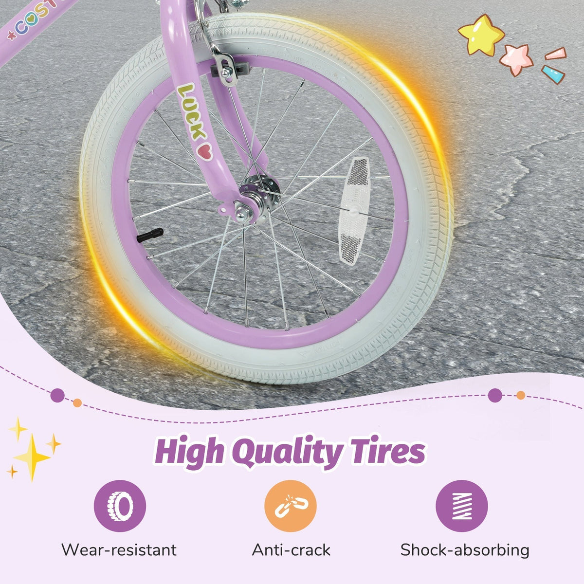 Kids Bike 12-18 Inch with Training Wheels - PurpleKids BikeTorqelo.com