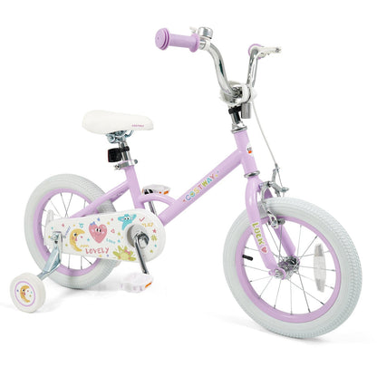 Kids Bike 12-18 Inch with Training Wheels - PurpleKids BikeTorqelo.com
