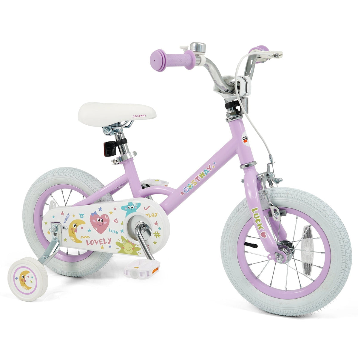 Kids Bike 12-18 Inch with Training Wheels - PurpleKids BikeTorqelo.com