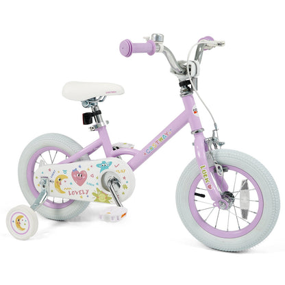 Kids Bike 12-18 Inch with Training Wheels - PurpleKids BikeTorqelo.com