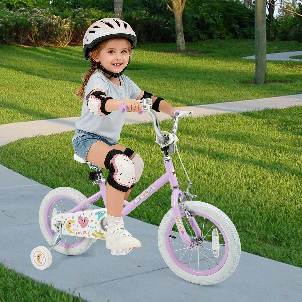 Kids Bike 12-18 Inch with Training Wheels - PurpleKids BikeTorqelo.com