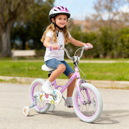 Kids Bike 12-18 Inch with Training Wheels - PurpleKids BikeTorqelo.com