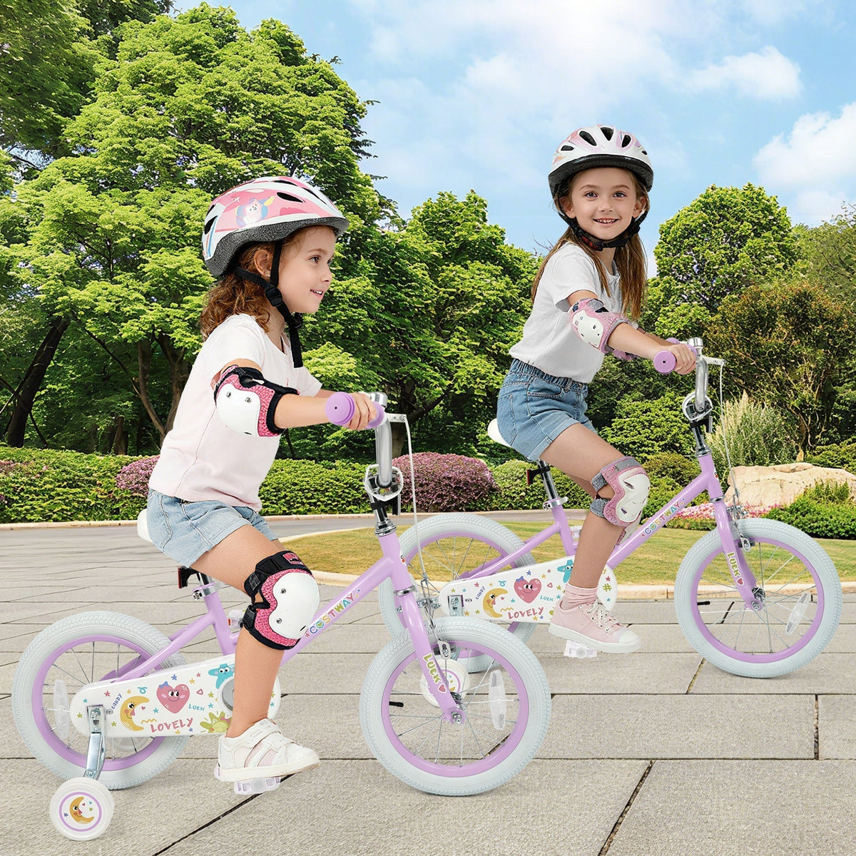 Kids Bike 12-18 Inch with Training Wheels - PurpleKids BikeTorqelo.com