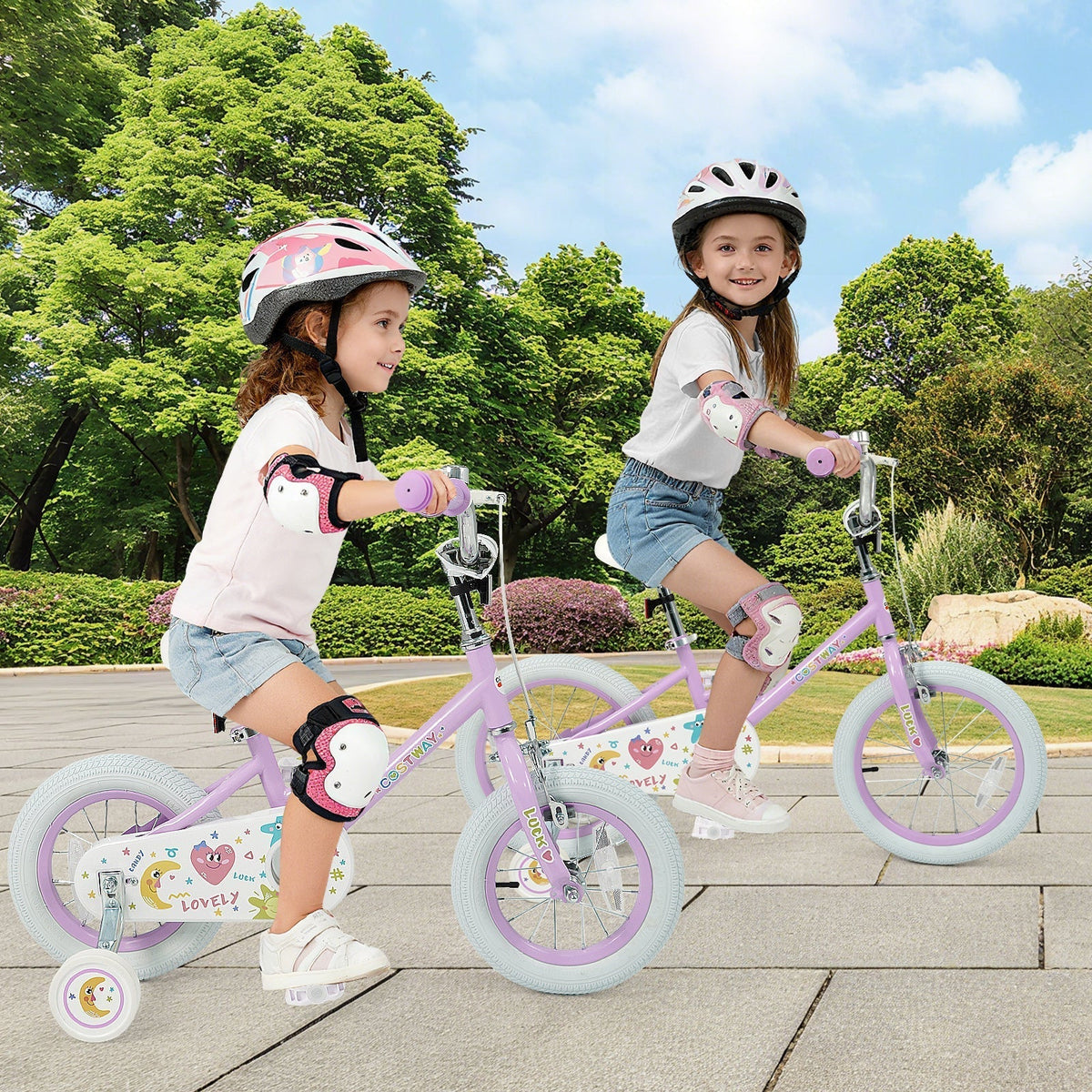 Kids Bike 12-18 Inch with Training Wheels - PurpleKids BikeTorqelo.com