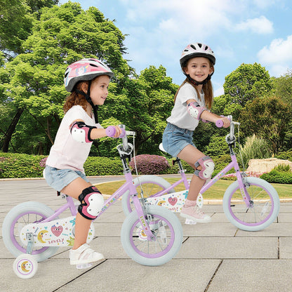 Kids Bike 12-18 Inch with Training Wheels - PurpleKids BikeTorqelo.com