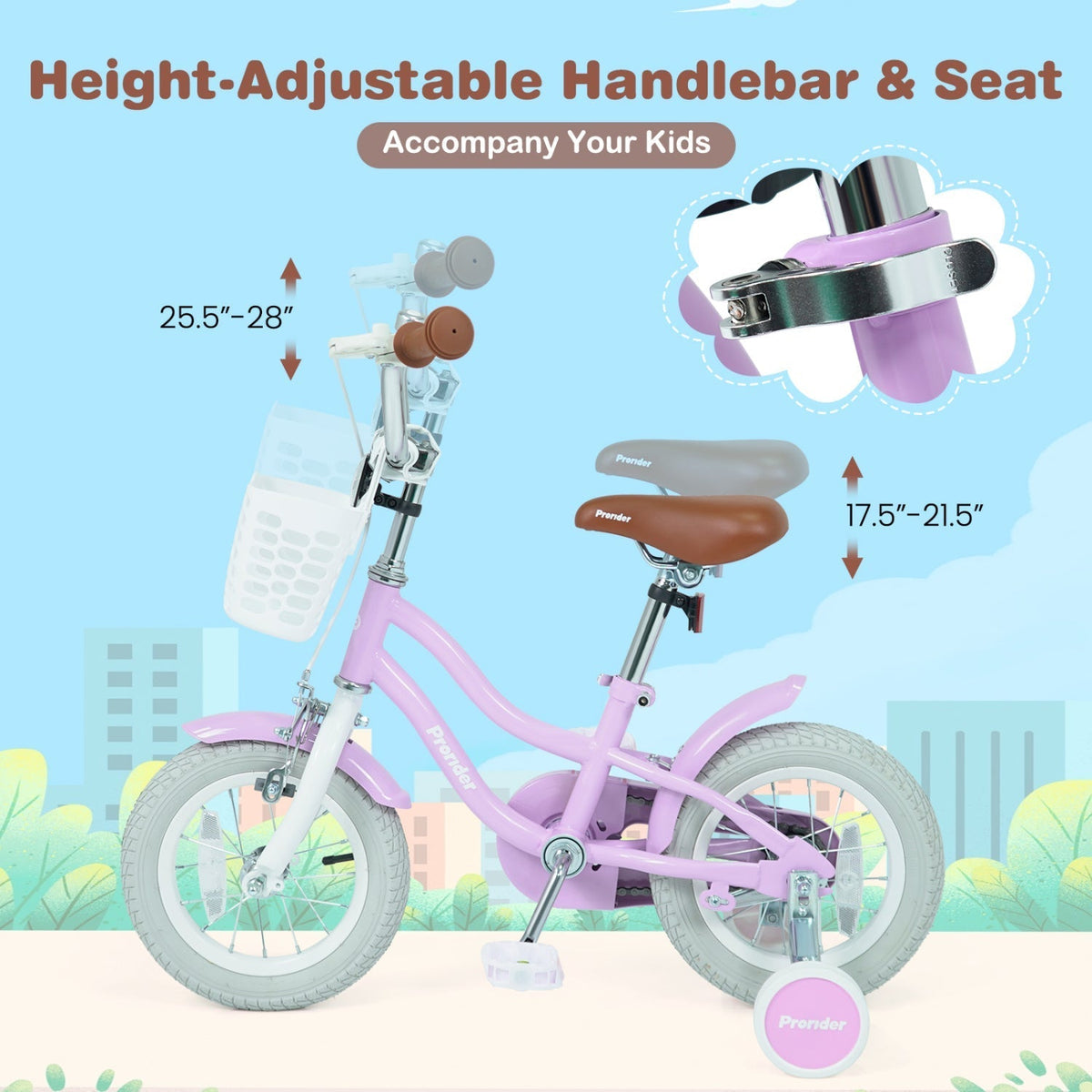 Kids Bike 12 Inch with Training Wheels and Storage BasketKids BikeTorqelo.com