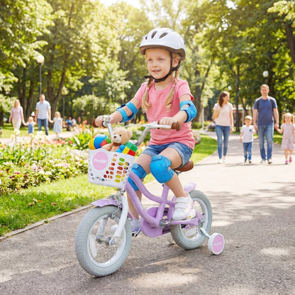 Kids Bike 12 Inch with Training Wheels and Storage BasketKids BikeTorqelo.com