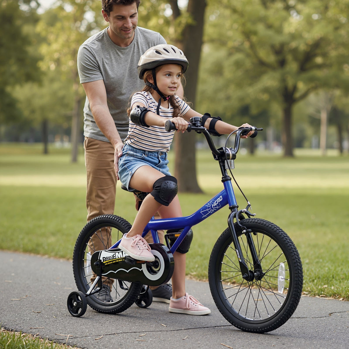 Kids Bike 14-Inch with Removable Training Wheels NavyKids BikeTorqelo.com