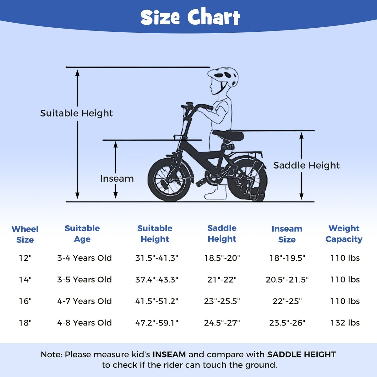 Kids Bike 14-Inch with Removable Training Wheels NavyKids BikeTorqelo.com