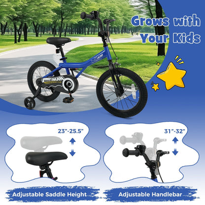 Kids Bike 14-Inch with Removable Training Wheels NavyKids BikeTorqelo.com