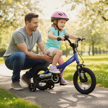 Kids Bike 14-Inch with Removable Training Wheels NavyKids BikeTorqelo.com