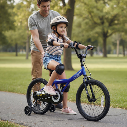 Kids Bike 14-Inch with Removable Training Wheels NavyKids BikeTorqelo.com