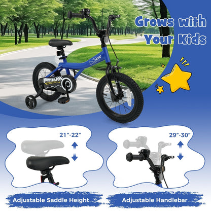 Kids Bike 14-Inch with Removable Training Wheels NavyKids BikeTorqelo.com