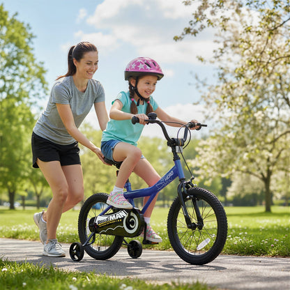 Kids Bike 14-Inch with Removable Training Wheels NavyKids BikeTorqelo.com