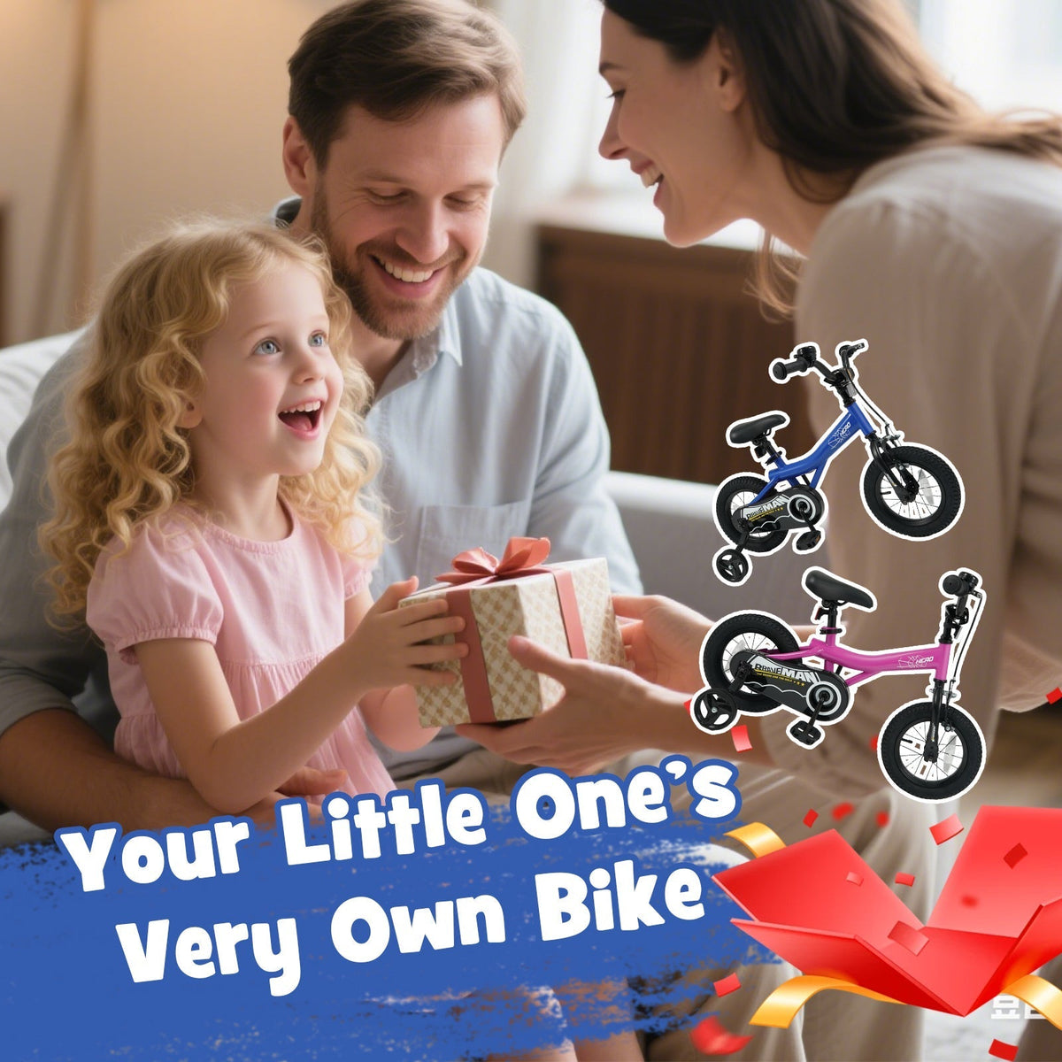 Kids Bike 14-Inch with Removable Training Wheels NavyKids BikeTorqelo.com
