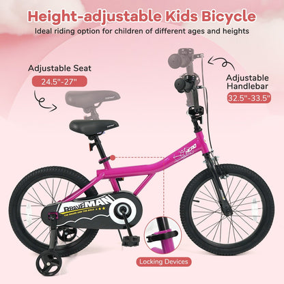 Kids Bike 14-Inch with Removable Training Wheels PinkKids BikeTorqelo.com