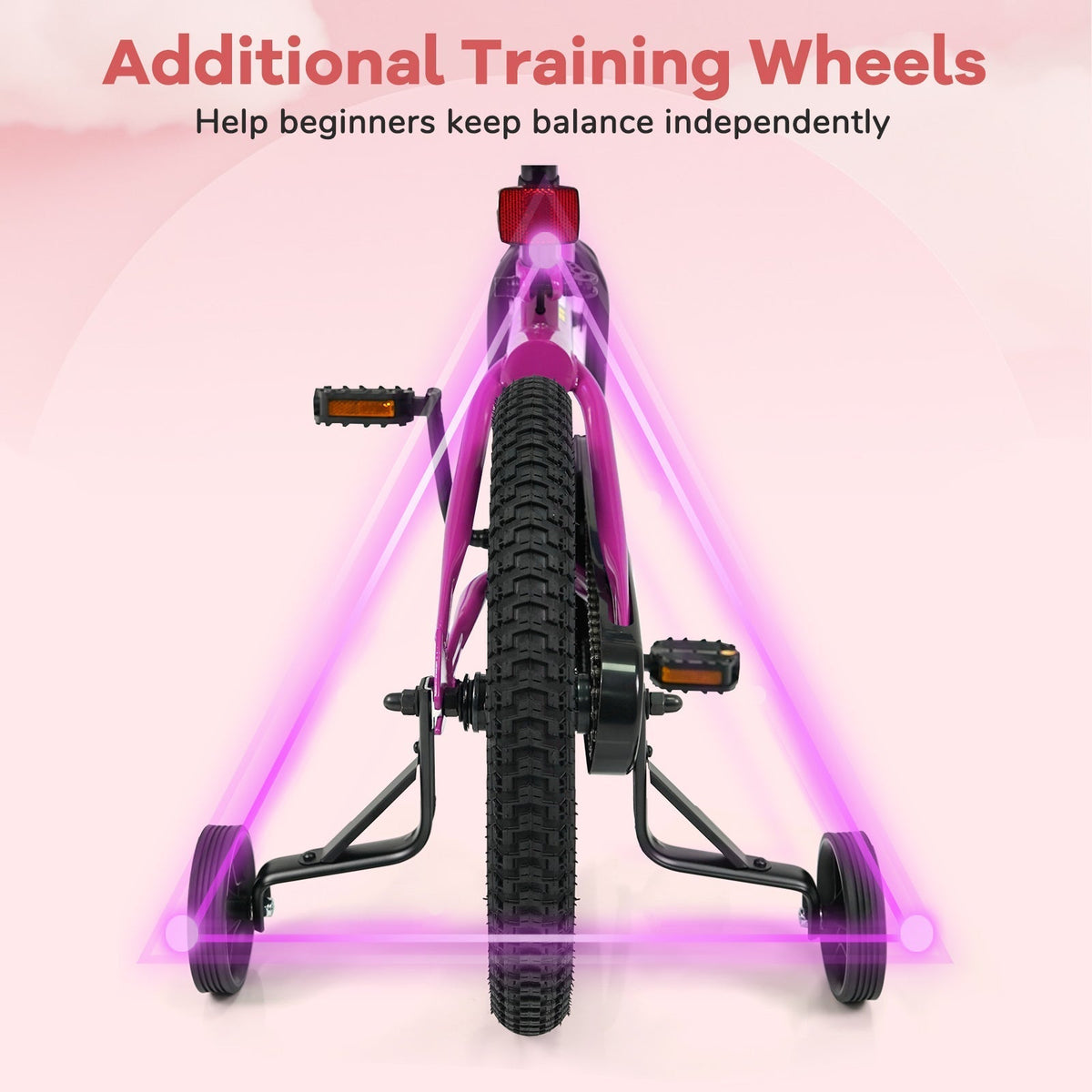 Kids Bike 14-Inch with Removable Training Wheels PinkKids BikeTorqelo.com