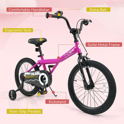 Kids Bike 14-Inch with Removable Training Wheels PinkKids BikeTorqelo.com