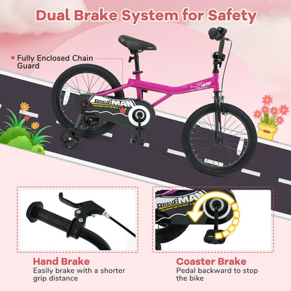 Kids Bike 14-Inch with Removable Training Wheels PinkKids BikeTorqelo.com