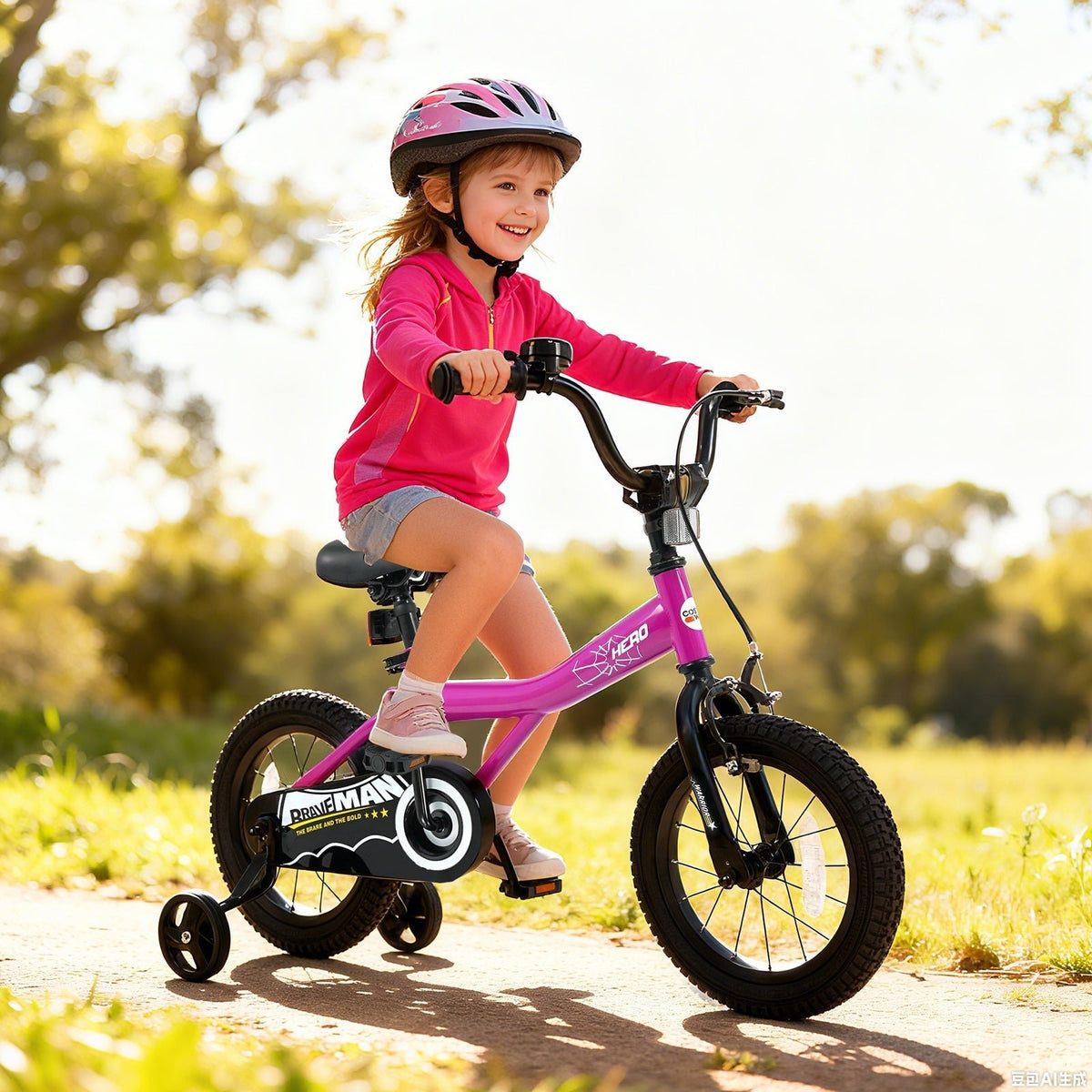 Kids Bike 14-Inch with Removable Training Wheels PinkKids BikeTorqelo.com