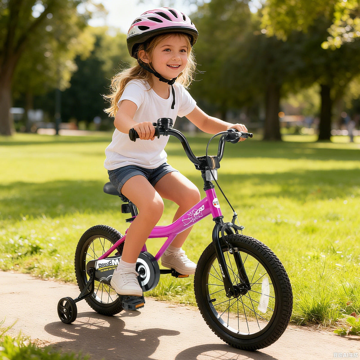 Kids Bike 14-Inch with Removable Training Wheels PinkKids BikeTorqelo.com