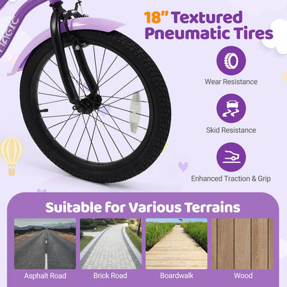 Kids Bike with Training Wheels 12-18 Inch - PurpleKids BikeTorqelo.com